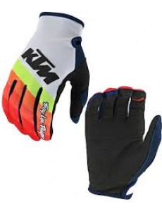 LUVAS TROY LEE DESIGNS SE PRO KTM MIRAGE - BRANCO / VERMELHO